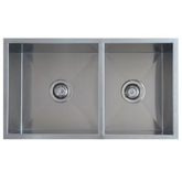 Uptown 250 1 & 3/4 Double Bowl Interchange Sink 775 X 450 X 250 - Square Corner